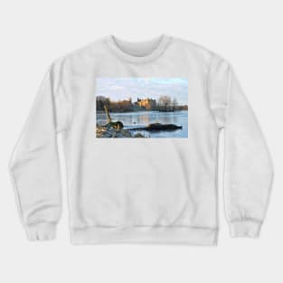 Linlithgow loch and Palace , Scotland Crewneck Sweatshirt